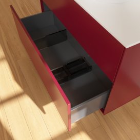 Тумба під раковину Villeroy & Boch Finion 100х50,1 см з підсвічуванням МДФ півонія матовий лак/скло біле матове GA0100HB