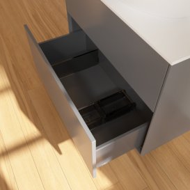 Тумба под раковину Villeroy & Boch Finion 80х50,1 см с подсветкой МДФ антрацит матовый лак/стекло белое матовое G99100GK