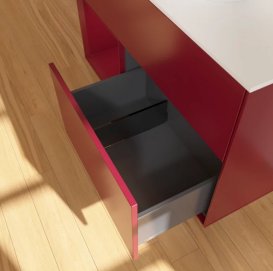 Тумба під раковину Villeroy & Boch Finion 100х50,1 см з підсвічуванням МДФ півонія матовий лак/скло біле матове FA11HBHB