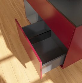 Тумба под раковину Villeroy & Boch Finion 100х50,1 см с подсветкой МДФ пион матовый лак/стекло черное матовое FA12GKHB