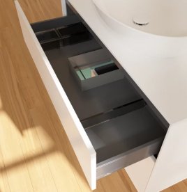 Тумба под раковину Villeroy & Boch Finion 100х50,1 см с подсветкой МДФ белый матовый лак/стекло белое матовое FA11GMMT