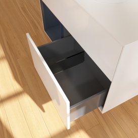 Тумба під раковину Villeroy & Boch Finion 100х50,1 см з підсвіткою МДФ білий глянцевий лак/скло біле матове FA11HGGF