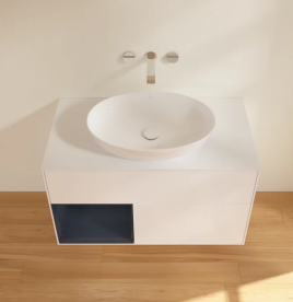 Тумба під раковину Villeroy & Boch Finion 100х50,1 см із підсвічуванням МДФ білий матовий лак/скло біле матове FA11HGMT