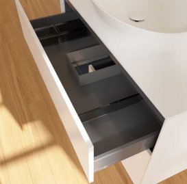 Тумба під раковину Villeroy & Boch Finion 100х50,1 см із підсвічуванням МДФ білий матовий лак/скло біле матове FA11HGMT