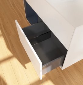 Тумба під раковину Villeroy & Boch Finion 100х50,1 см із підсвічуванням МДФ білий матовий лак/скло біле матове FA11HGMT