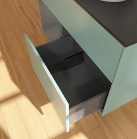 Тумба под раковину Villeroy & Boch Finion 100х50,1 см с подсветкой МДФ оливковый матовый лак/стекло черное матовое FA12GKGM