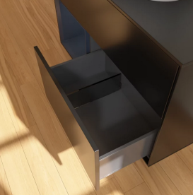 Тумба под раковину Villeroy & Boch Finion 100х50,1 см с подсветкой МДФ черный матовый лак/стекло черное матовое FA12HGPD