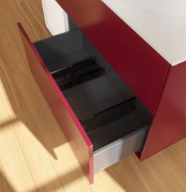 Тумба під раковину Villeroy & Boch Finion 120х50,1 см з підсвічуванням МДФ півонія матовий лак/скло біле матове FA41MTHB