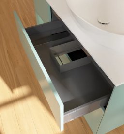 Тумба під раковину Villeroy & Boch Finion 120х50,1 см із підсвічуванням МДФ оливковий матовий лак/скло біле матове FA41GMGM