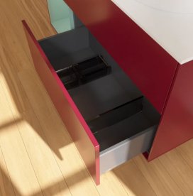 Тумба під раковину Villeroy & Boch Finion 120х50,1 см з підсвічуванням МДФ півонія матовий лак/скло біле матове FA41GMHB