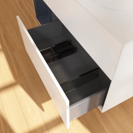 Тумба під раковину Villeroy & Boch Finion 120х50,1 см із підсвічуванням МДФ білий матовий лак/скло біле матове FA41HGMT