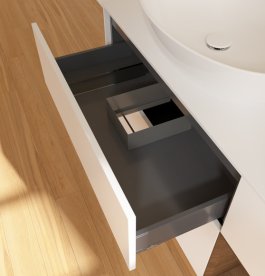 Тумба под раковину Villeroy & Boch Finion 120х50,1 см с подсветкой МДФ белый матовый лак/стекло белое матовое FA51GNMT