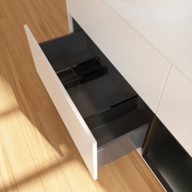 Тумба під раковину Villeroy & Boch Finion 120х50,1 см із підсвічуванням МДФ білий матовий лак/скло біле матове FA51PDMT