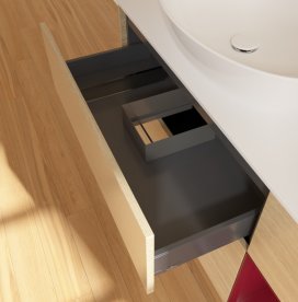 Тумба під раковину Villeroy & Boch Finion 120х50,1 см із підсвічуванням МДФ шпон дуба/скло біле матове FA51HBPC