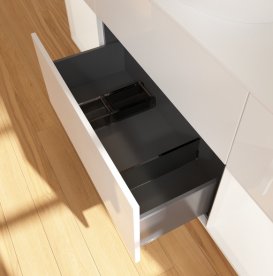 Тумба под раковину Villeroy & Boch Finion 160х50,1 см с подсветкой МДФ глянцевый белый лак/стекло белое матовое FD01MTGF