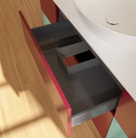 Тумба под раковину Villeroy & Boch Finion 160х50,1 см с подсветкой МДФ пион матовый лак/стекло белое матовое FD01GMHB