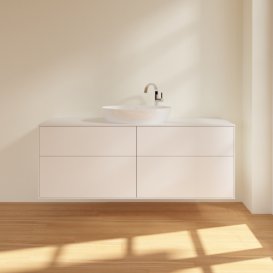 Тумба под раковину Villeroy & Boch Finion 160х50,1 см МДФ белый матовый лак/стекло белое матовое F97100MT