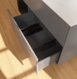 Тумба под раковину Villeroy & Boch Finion 120х50,1 см с подсветкой МДФ антрацит матовый лак/стекло белое матовое GA41PDGK