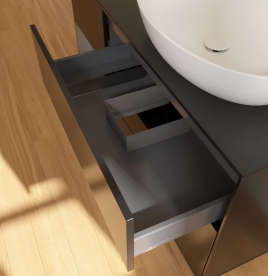 Тумба под раковину Villeroy & Boch Finion 120х50,1 см с подсветкой МДФ черный матовый лак/стекло черное матовое GA42GKPD