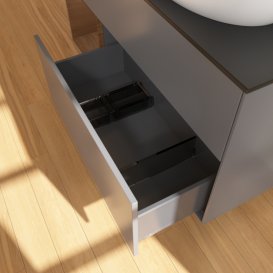 Тумба под раковину Villeroy & Boch Finion 120х50,1 см с подсветкой МДФ антрацит матовый лак/стекло черное матовое GA42GNGK