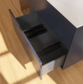 Тумба под раковину Villeroy & Boch Finion 120х50,1 см с подсветкой МДФ темно-синий матовый лак/стекло белое матовое GA41GNHG