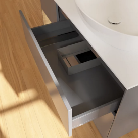 Тумба под раковину Villeroy & Boch Finion 120х50,1 см с подсветкой МДФ антрацит матовый лак/стекло белое матовое GA41PCGK