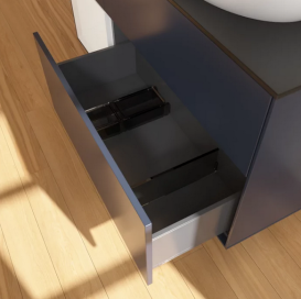 Тумба під раковину Villeroy & Boch Finion 120х50,1 см із підсвічуванням МДФ темно-синій матовий лак/скло чорне матове GA42GFHG