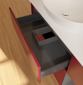 Тумба під раковину Villeroy & Boch Finion 120х50,1 см з підсвічуванням МДФ півонія матовий лак/скло біле матове GA51GKHB