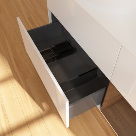 Тумба під раковину Villeroy & Boch Finion 120х50,1 см з підсвіткою МДФ білий глянцевий лак/скло біле матове GA51GNGF