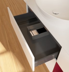 Тумба під раковину Villeroy & Boch Finion 120х50,1 см із підсвічуванням МДФ білий матовий лак/скло біле матове GA51HBMT