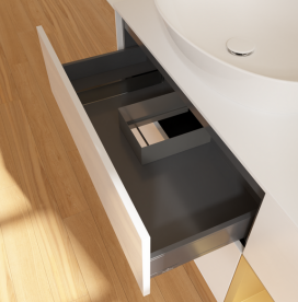 Тумба під раковину Villeroy & Boch Finion 120х50,1 см з підсвіткою МДФ білий глянцевий лак/скло біле матове GA51HFGF