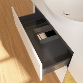 Тумба під раковину Villeroy & Boch Finion 120х50,1 см із підсвічуванням МДФ білий матовий лак/скло біле матове GA51HFMT