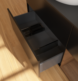 Тумба под раковину Villeroy & Boch Finion 120х50,1 см с подсветкой МДФ черный матовый лак/стекло черное матовое GA52GNPD