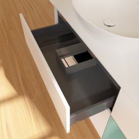 Тумба під раковину Villeroy & Boch Finion 120х50,1 см із підсвічуванням МДФ білий матовий лак/скло біле матове GA51GMMT