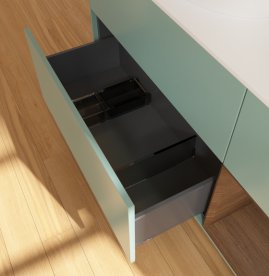 Тумба под раковину Villeroy & Boch Finion 120х50,1 см с подсветкой МДФ оливковый матовый лак/стекло белое матовое GA51GNGM