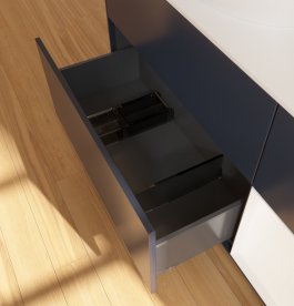 Тумба под раковину Villeroy & Boch Finion 120х50,1 см с подсветкой МДФ темно-синий матовый лак/стекло белое матовое GA51MTHG