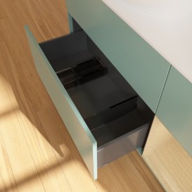 Тумба під раковину Villeroy & Boch Finion 120х50,1 см із підсвічуванням МДФ оливковий матовий лак/скло біле матове GA51PCGM