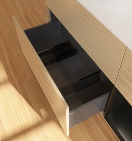 Тумба под раковину Villeroy & Boch Finion 120х50,1 см с подсветкой МДФ шпон дуба/стекло белое матовое GA51PDPC