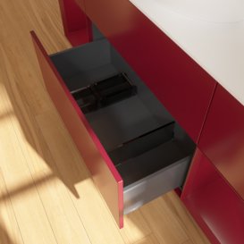 Тумба под раковину Villeroy & Boch Finion 160х50,1 см с подсветкой МДФ пион матовый лак/стекло белое матовое GD01HBHB