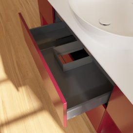 Тумба под раковину Villeroy & Boch Finion 160х50,1 см с подсветкой МДФ пион матовый лак/стекло белое матовое GD01HBHB