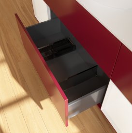 Тумба під раковину Villeroy & Boch Finion 160х50,1 см з підсвічуванням МДФ півонія матовий лак/скло біле матове GD01MTHB