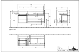 Тумба під раковину Villeroy & Boch Finion 120х50,1 см із підсвічуванням МДФ оливковий матовий лак/скло біле матове G141GKGM