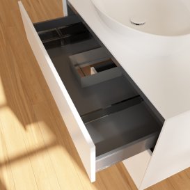 Тумба под раковину Villeroy & Boch Finion 100х50,1 см с подсветкой МДФ белый матовый лак/стекло белое матовое GA11GNMT