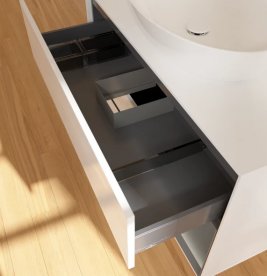 Тумба під раковину Villeroy & Boch Finion 100х50,1 см з підсвіткою МДФ білий глянцевий лак/скло біле матове FA21GKGF