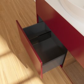 Тумба под раковину Villeroy & Boch Finion 100х50,1 см с подсветкой МДФ пион матовый лак/стекло белое матовое FA21GNHB