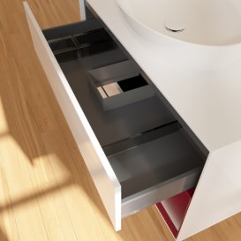 Тумба під раковину Villeroy & Boch Finion 100х50,1 см з підсвіткою МДФ білий глянцевий лак/скло біле матове FA21HBGF