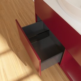 Тумба під раковину Villeroy & Boch Finion 100х50,1 см з підсвічуванням МДФ півонія матовий лак/скло біле матове FA21HBHB