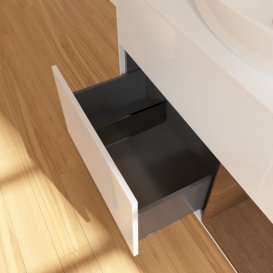 Тумба под раковину Villeroy & Boch Finion 100х50,1 см с подсветкой МДФ глянцевый белый лак/стекло белое матовое GA21GNGF