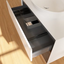 Тумба под раковину Villeroy & Boch Finion 100х50,1 см с подсветкой МДФ белый матовый лак/стекло белое матовое GA21GNMT