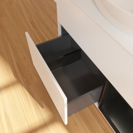 Тумба під раковину Villeroy & Boch Finion 100х50,1 см із підсвічуванням МДФ білий матовий лак/скло біле матове GA21PDMT